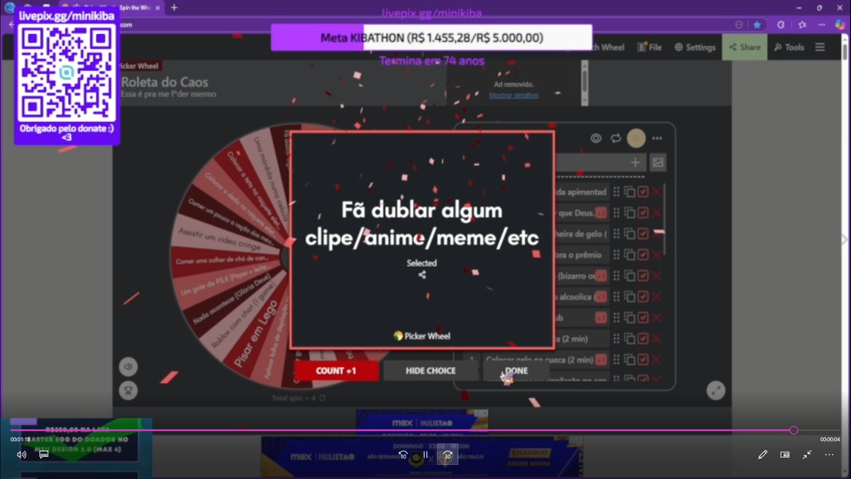 mini_kiba's tweet photo. Na ultima live, recebi um donate que permitiu 4 ROLADAS na roleta do caos!!
SIM. O meu #kibathon ainda esta rolando, sempre que tiver donate!
Entao... esses foram os resultados.
o primeiro eu vou deixar anotado pra fazer qnd estiver com pc melhor!
os outros... aguardem! https://t.co/feVdeEL4rr