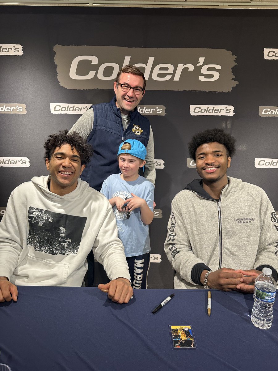 Jack (@jkdalemu) on Twitter photo It was worth the wait! Thanks <a href="/muathletics/">Marquette Athletics</a> and <a href="/colderswi/">Colder's Furniture, Appliances, and Mattresses</a> for the great event. Got our cards autographed for our collection. #mubb It was worth the wait! Thanks <a href="/muathletics/">Marquette Athletics</a> and <a href="/colderswi/">Colder's Furniture, Appliances, and Mattresses</a> for the great event. Got our cards autographed for our collection. #mubb