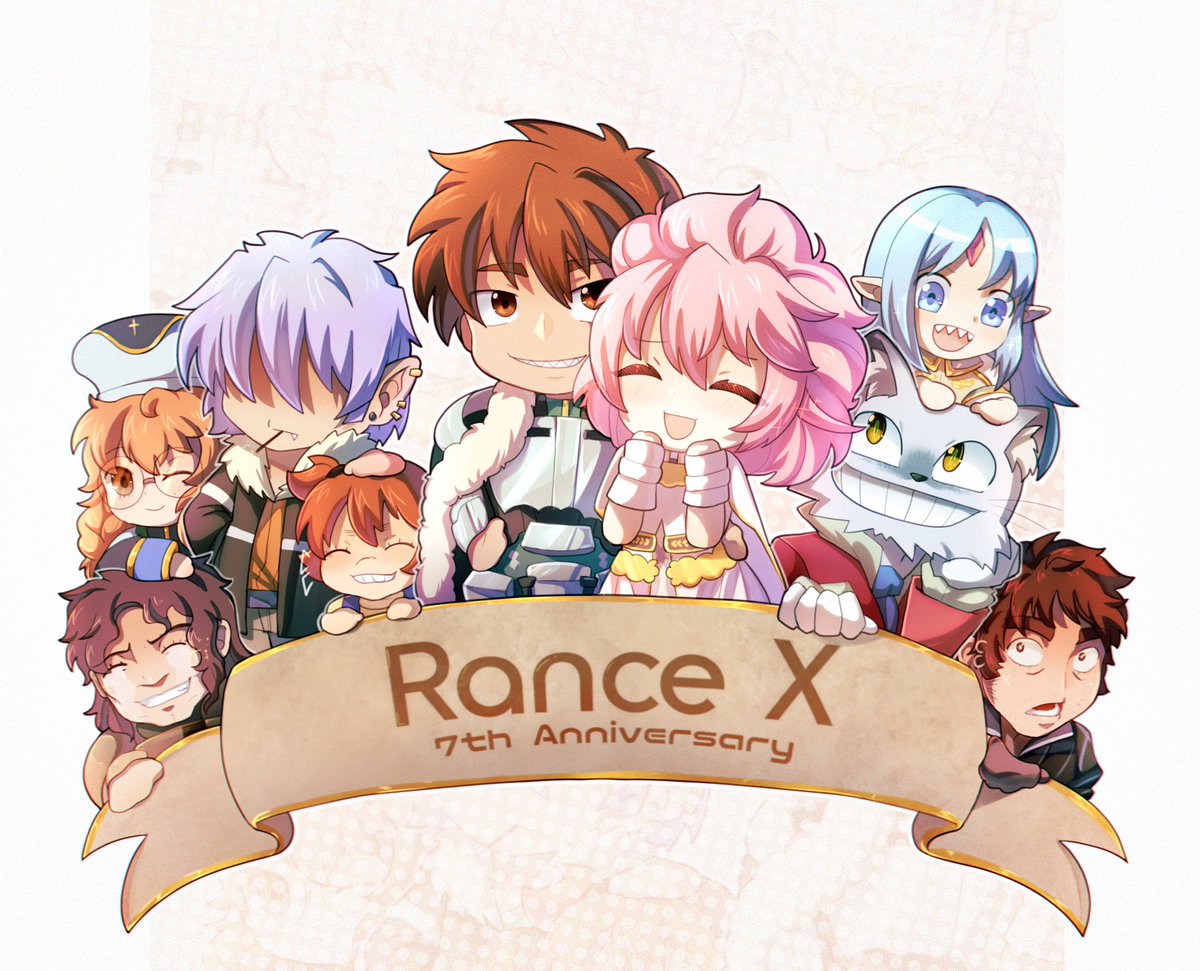ランス10 7周年！ 🎉 大好きなキャラ7人＋ランシルでイラストを作り