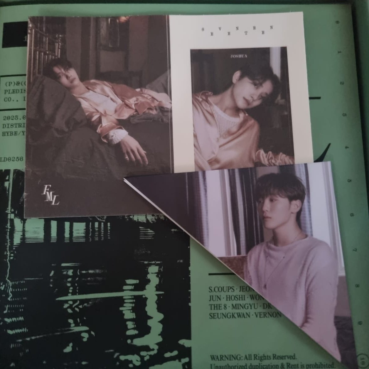 Fml incompleto 

acompanha pôster, cd, lyric book e inclusões joshua, seungkwan 

70 + frete