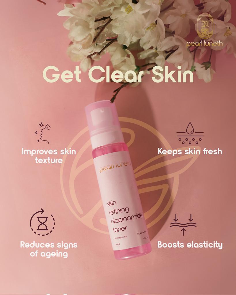 PearlLuneth's tweet photo. Glow up time with Pearl Luneth’s Skin Refining Niacinamide Toner! ✨

It tightens pores, improves your skin texture, and leaves you with that fresh, dewy radiance. What's stopping you - say hello to smoother, younger looking skin💧

#PearlLuneth #RadiantGlow #PorePerfection https://t.co/dUnMd8jQvY