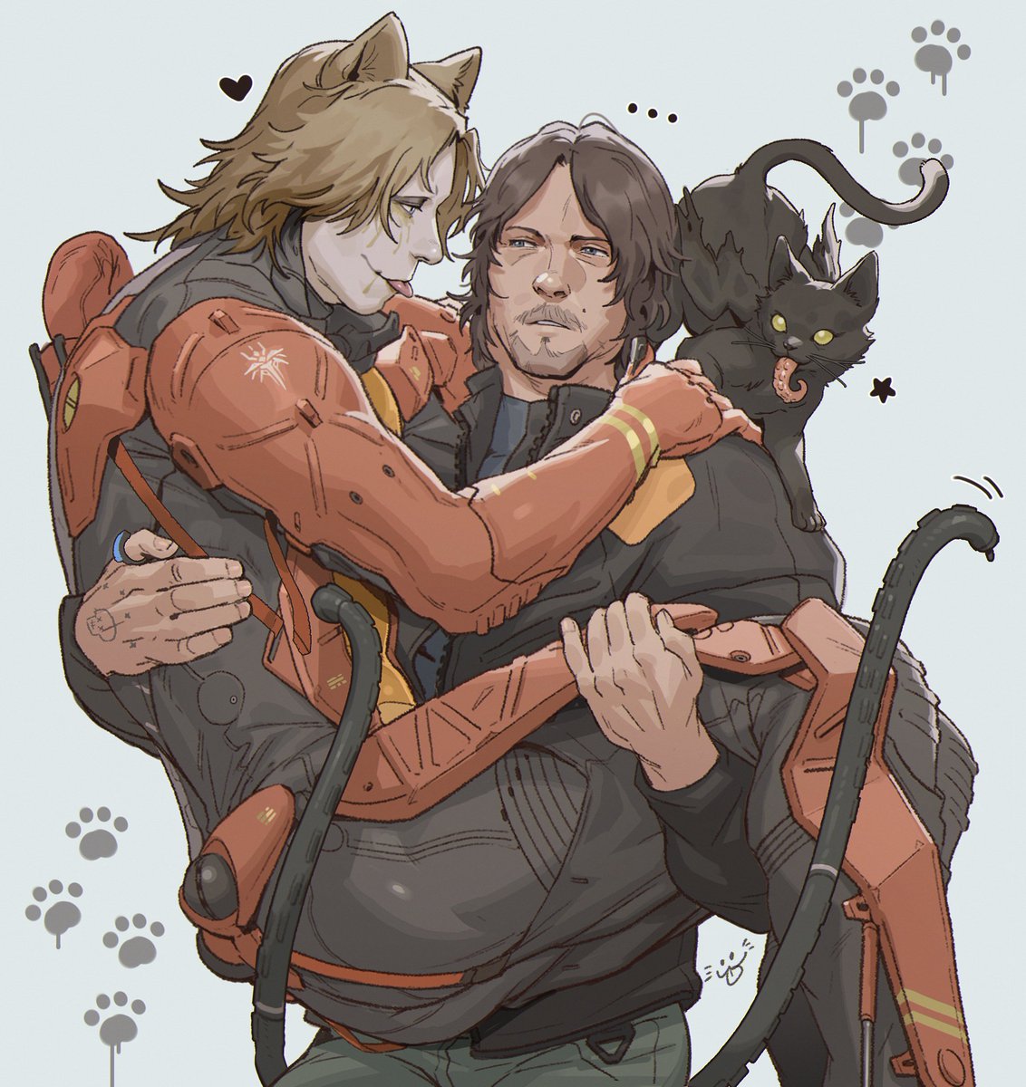 There are two cats... 👅
#ネコの日  #DeathStranding2