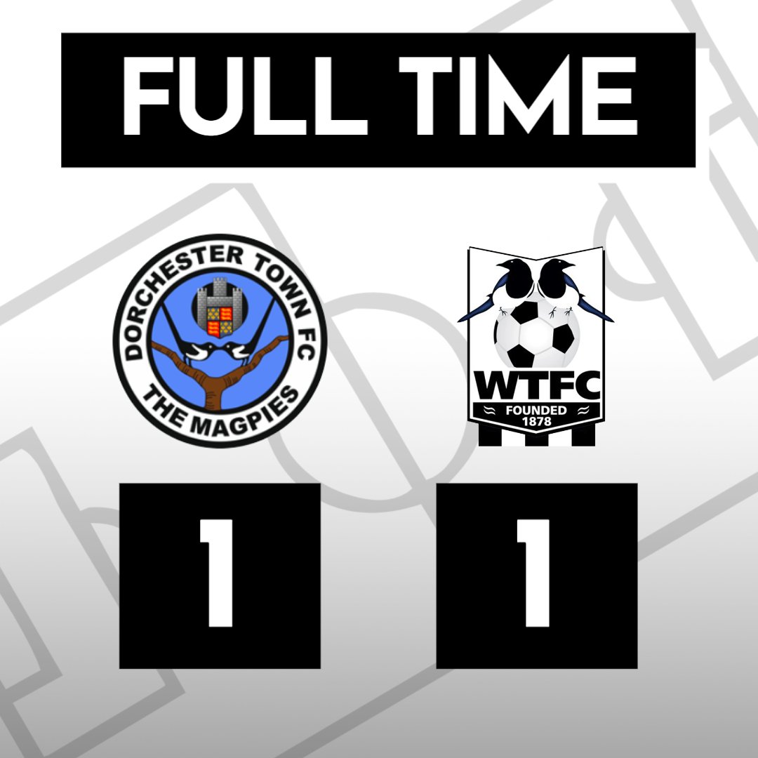 ⏱️ | 𝗙𝗨𝗟𝗟 𝗧𝗜𝗠𝗘

The Magpies 1-1 Wimborne Town

#WeAreDorch ⚫️⚪️