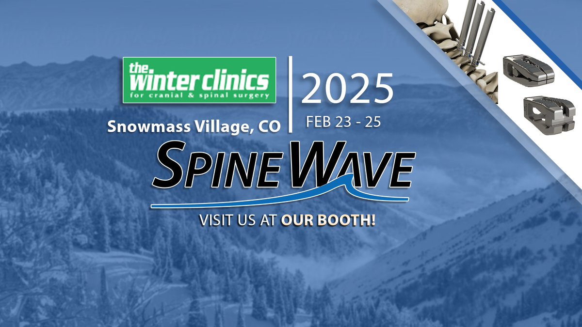 Spines, slopes, and science! 🎿❄️Join us at Winter Clinics 2025 in Snowmass Village, CO, from February 23-25 for cutting-edge discussions with a side of fresh powder. Stop by our booth—we’ll save you a seat by the fire! 🔥
#SpineWave #Spine #SpineConference #WinterClinics25