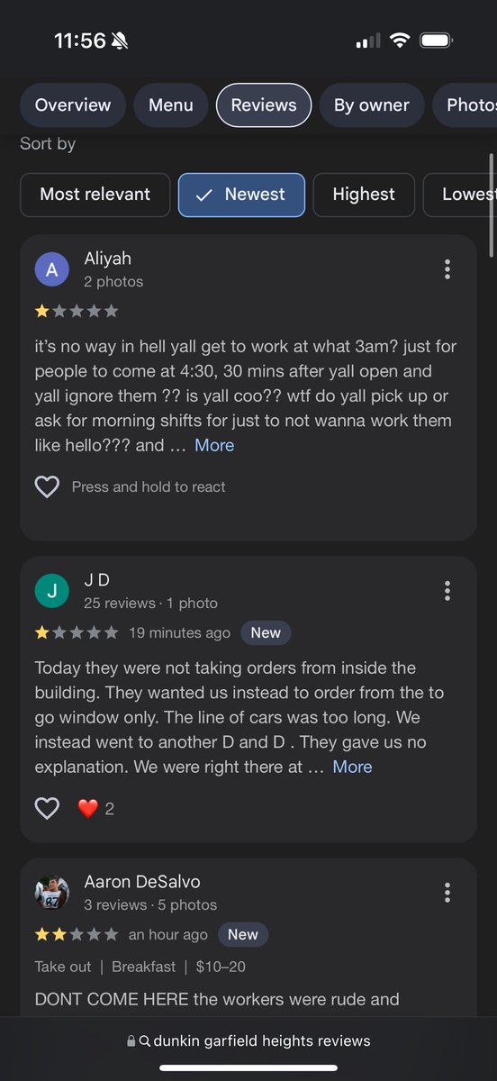 going to dunkin after work just for the workers to look at you and walk away and not take your order 😭😭😭😒BITCH why are you getting up for the shift and going if u don’t wanna work ???? why is this a constant thing and yk that’s the only thing open when i get off 😭😭😭😭😭
