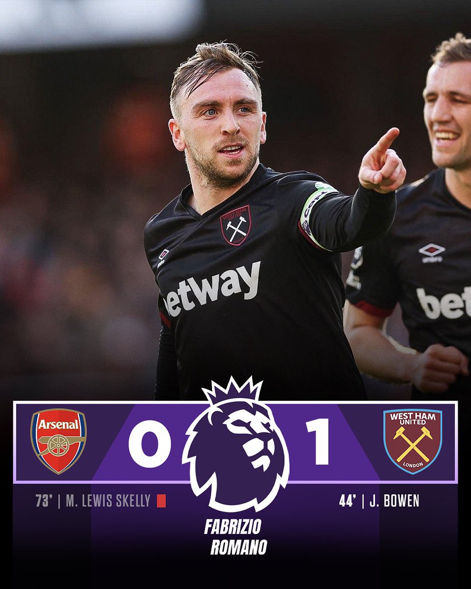 ⚒️ Huge win for West Ham against Arsenal!