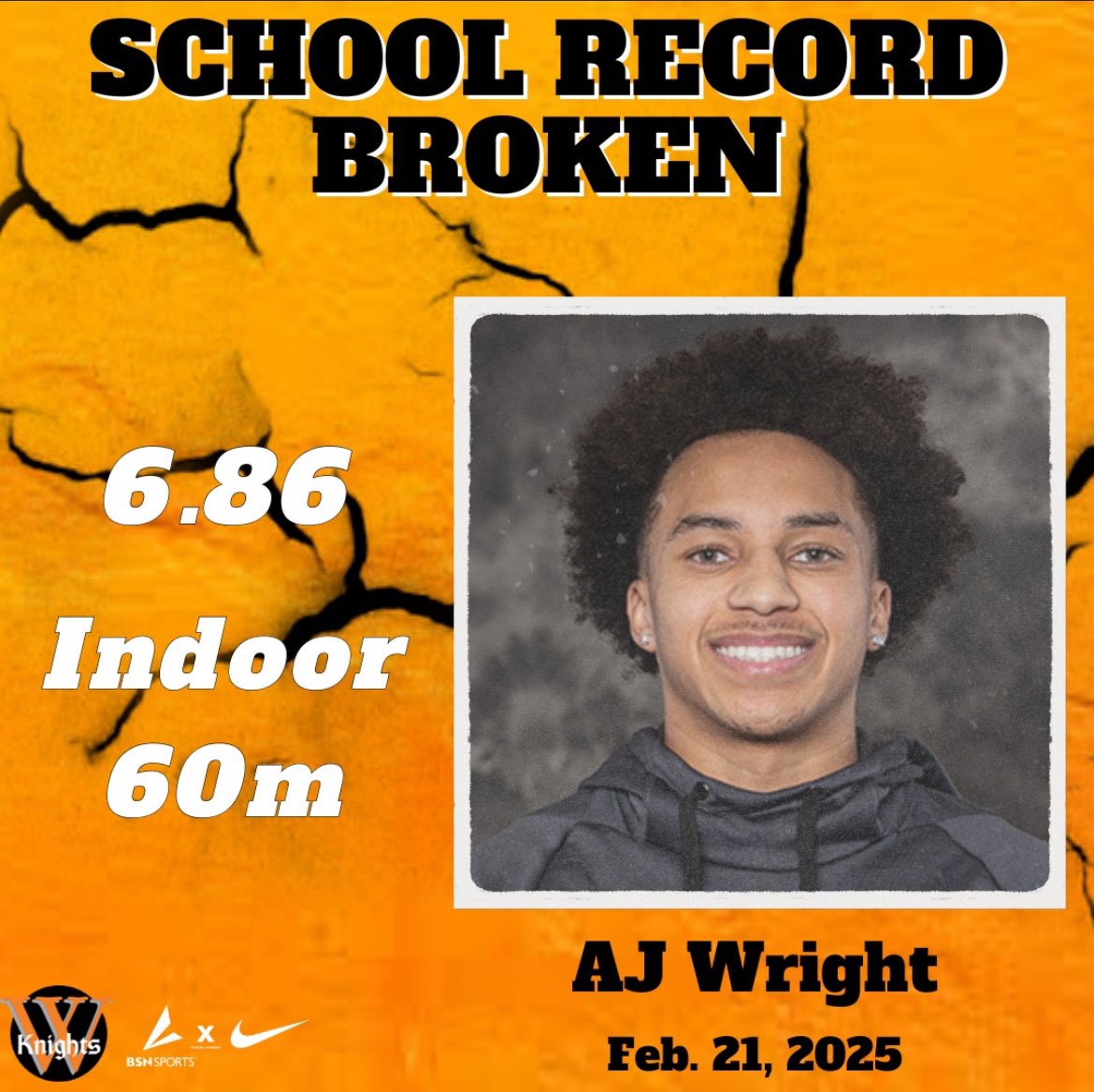 24’ alum AJ Wright broke the school record in the 60m last night for Wartburg! Very proud of this young man! Currently #22 in all D3‼️