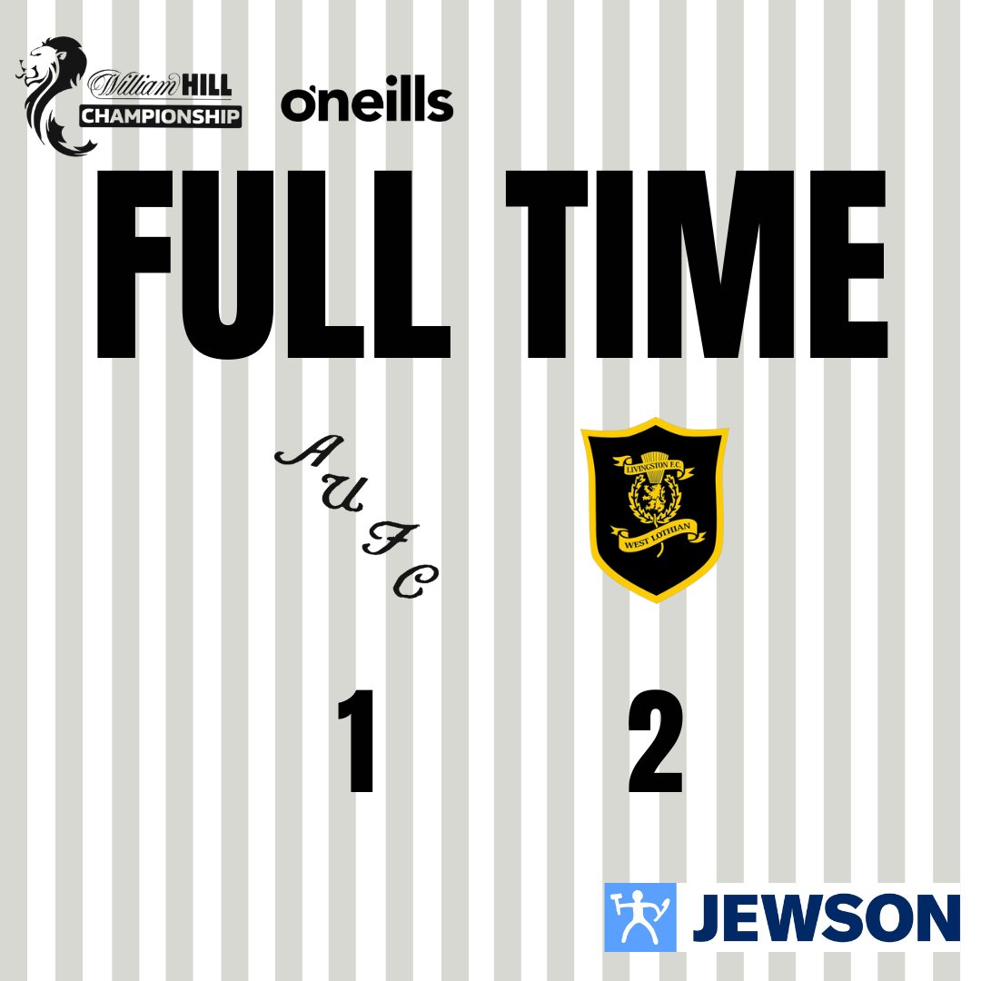 AyrUnitedFC's tweet photo. FT | ⌛ | The final whistle sounds at Somerset Park.

Ayr [1 - 2] Livingston

#WeAreUnited https://t.co/ghQ3kM59VM