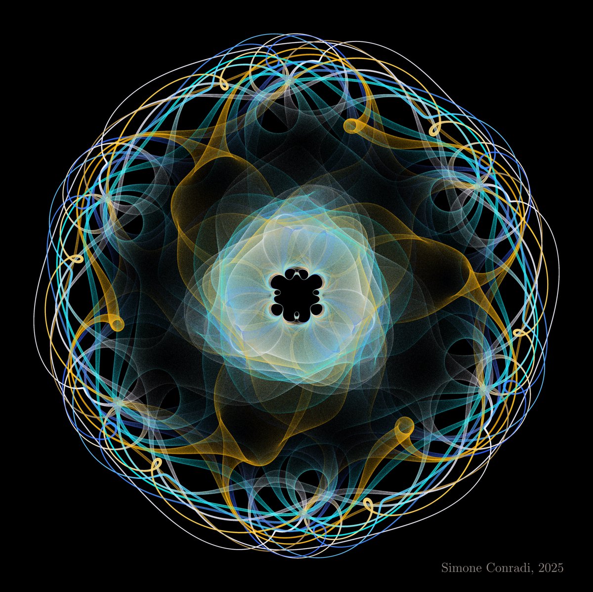 S_Conradi's tweet image. &quot;Tangled threads of polynomial roots&quot; ✨ #MathArt #Mathematics
Made with #python #matplotlib #numpy #sympy