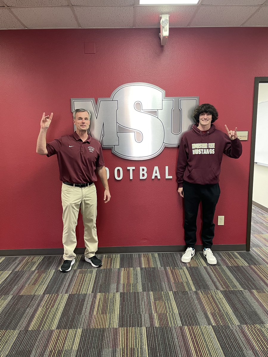 Had a great time yesterday <a href="/MSUMustangs/">MSU Mustangs</a>! Can’t wait to come back up for the spring game!Thankyou for the invite <a href="/CoachZachWeber/">Zach Weber (M.Ed.)</a>!
<a href="/MustangsDC/">Rich Renner</a> <a href="/Coach_Lyda1/">Logan Lyda</a> <a href="/KICKNATION/">KICKNATION</a> <a href="/scbuffalostrong/">Clemens Athletics</a> <a href="/CruitClemens/">CRUIT CLEMENS</a> <a href="/MSUTexas/">Midwestern State University</a>
