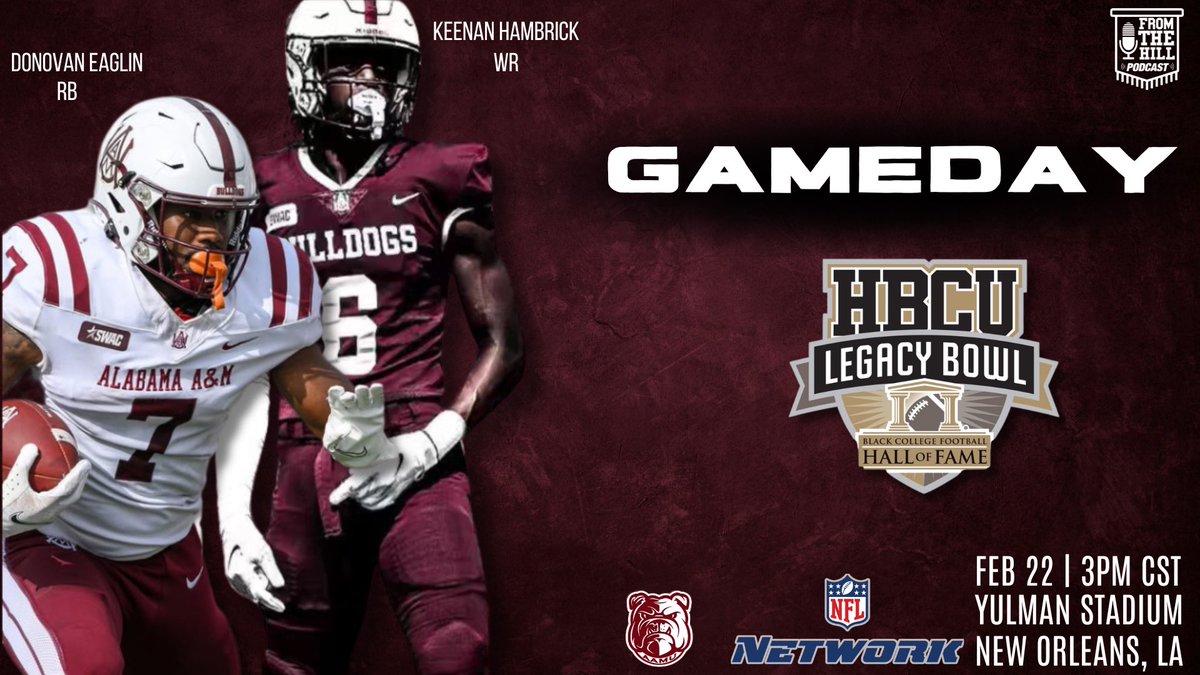 We got some Football today‼️<a href="/AamufbR/">Alabama A&M Football</a> <a href="/DonoHtx/">Dono 🥷🏾</a> and <a href="/TheKino_2/">Keenan Donnell Hambrick</a> will be participating in today's <a href="/HBCULegacyBowl/">HBCU LEGACY BOWL</a>.  Catch the action on the <a href="/nflnetwork/">NFL Network</a>