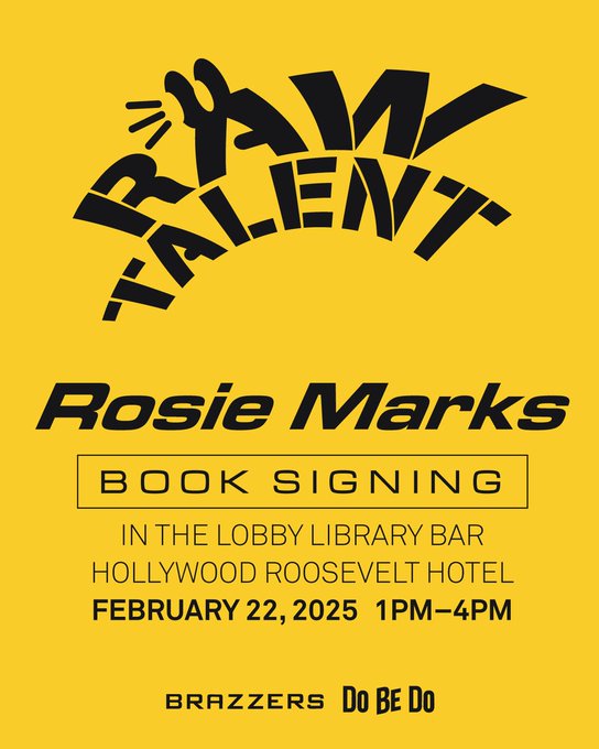 Come meet me today ! 
I’ll be at the RAW TALENT book signing by Rosie Marks ?✨

? Lobby to Library Bar