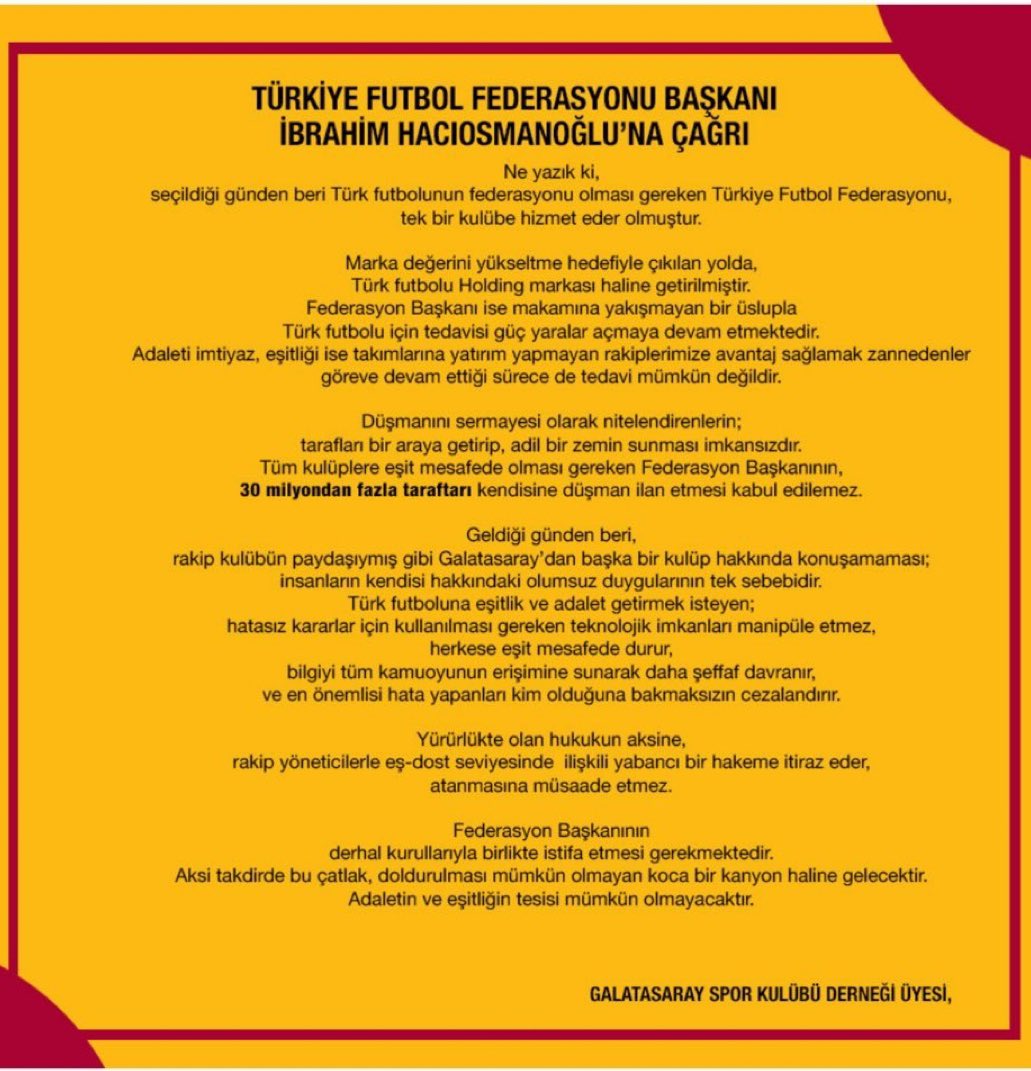 #TFFMHKİstifa #AdaletToplumsalNamustur