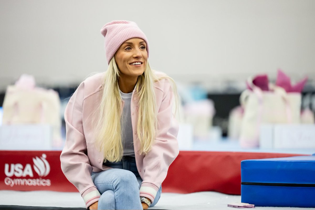 living our best life at #NastiaCup podium training this morning 💗