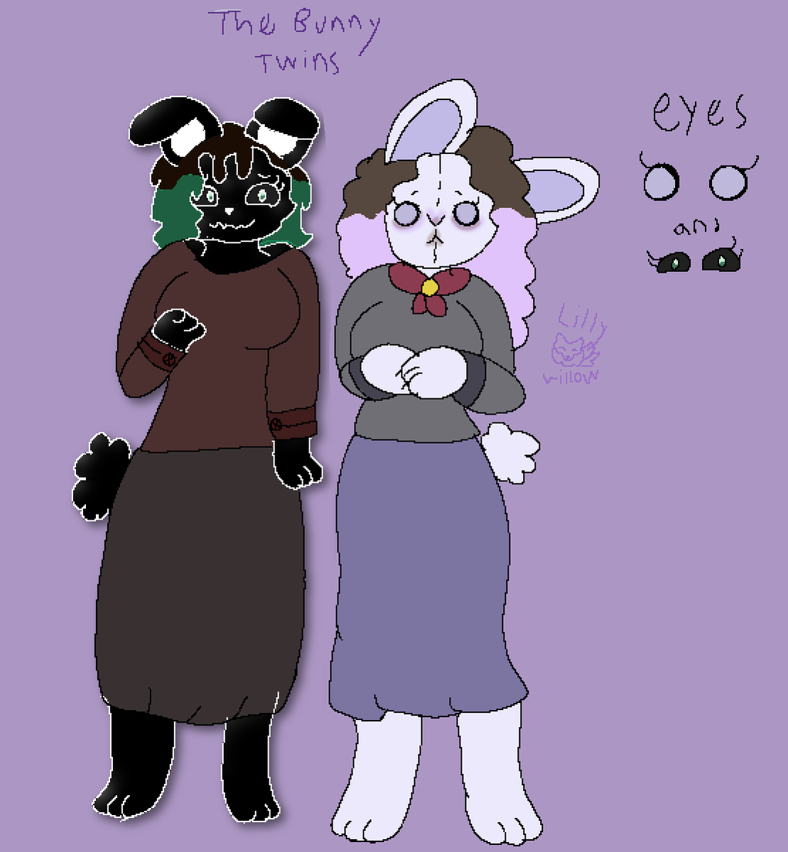 lilly_willow_'s tweet photo. ome ocs redesigns (I'm giving two away
1. Carson's brother
2. The bunny twins (taken by @Kikilove_888_  and fleshdunce )
3.rosetruft
4. Sean
#digitalart #orginalcharacters #ocs #cute #characterdesign #weridcore #spooky #villianocs #sidechatacters https://t.co/4XskhD0abL