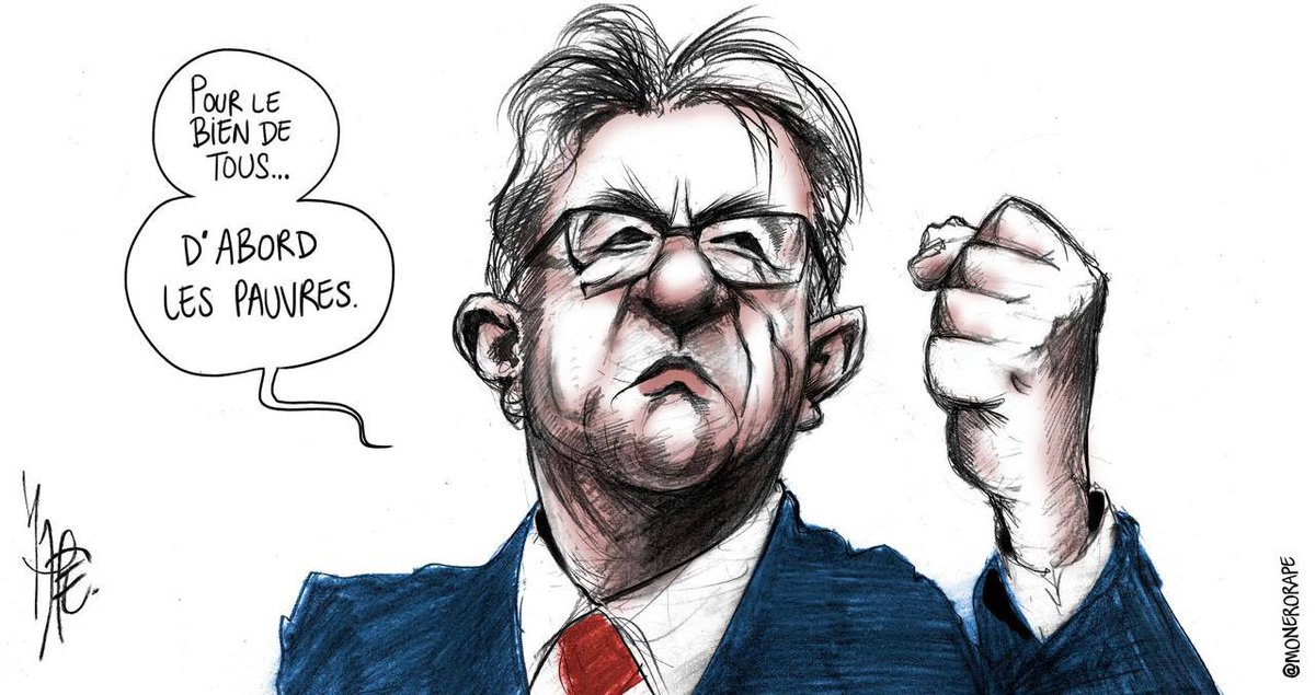 JLMelenchon's tweet photo. Les 3 caricaturistes @monerorape, @monerohernandez et @fisgonmonero de @El_Chamuco TV m'accueillent pour la publication de mon livre en espagnol : "¡Ahora el pueblo!" https://t.co/JC0sYIsU9B