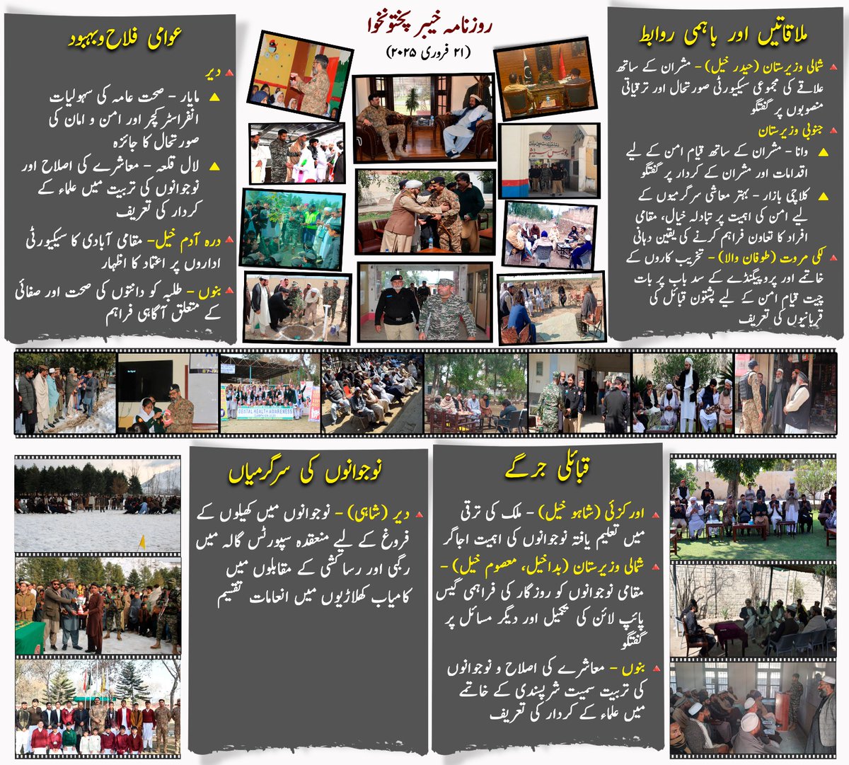 Head_and_Heart1's tweet photo. قبائلی اضلاع میں جاری ترقیاتی منصوبوں سمیت کھیل ،عوامی فلاح و بہبو�� اور دیگر اہم خبروں کے بارے میں جانیں۔
#KP https://t.co/ZHoypYK6EM