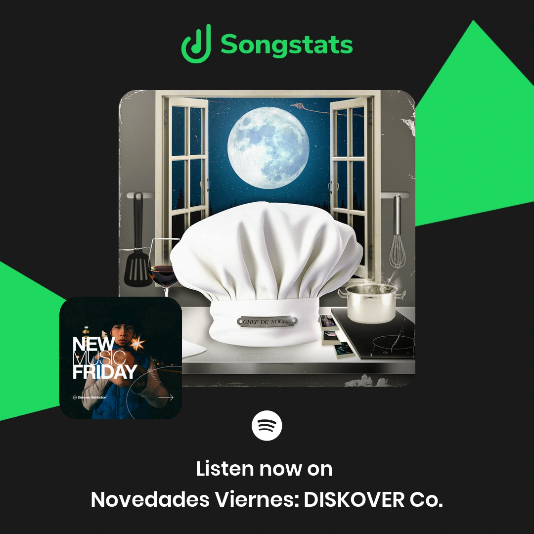 <a href="/zdeltah/">Deltah</a> Woohoo!! "Chef de Noche" got added to 'Novedades Viernes: DISKOVER Co.' with over 15.1K Followers on Spotify!