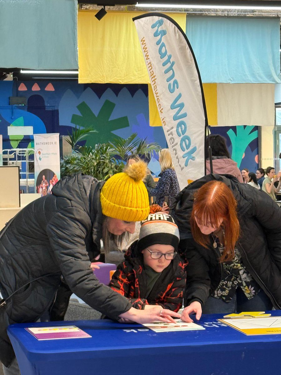 mathsweek's tweet photo. Great Maths day in Belfast 1,014 visitors to our Maths Fair for @niscifest at great @belfastcc venue 2Royal Avenue. Thanks to @AbacusandHelix team and @CalmastWIT supported by @SETUIreland @SETU_President  @Economy_NI @DeptofFHed @Education_Ire @lawlessj @CardColm https://t.co/WDV4xTUdwT