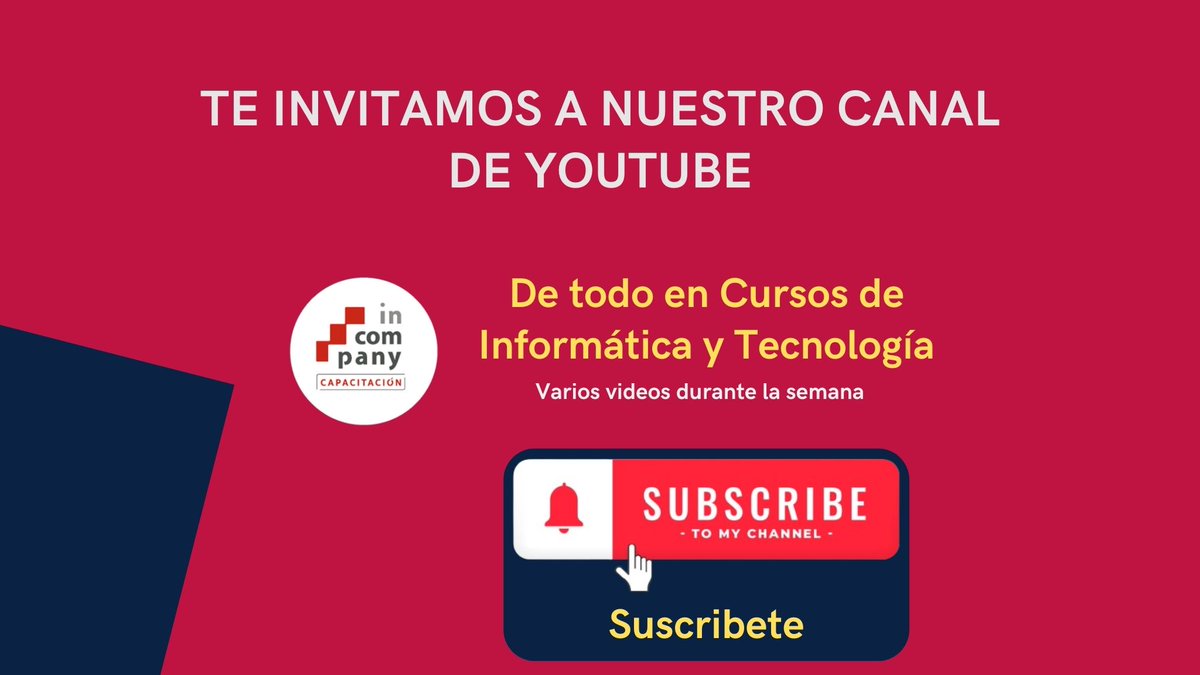 SoftVisionAV's tweet image. SIGUENOS EN YOUTUBE..
youtube.com/@cursosonlines…

#cursosonline #capacitación #Excel #hojaselectronicas #ofimatica #Tecnologia