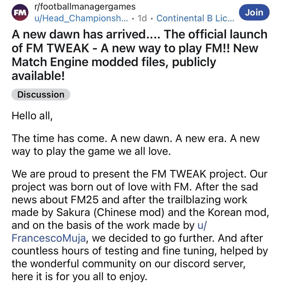 nocontextfm1's tweet image. The launch of FM TWEAK 😱

A “new way” to play Football Manager… 🙌