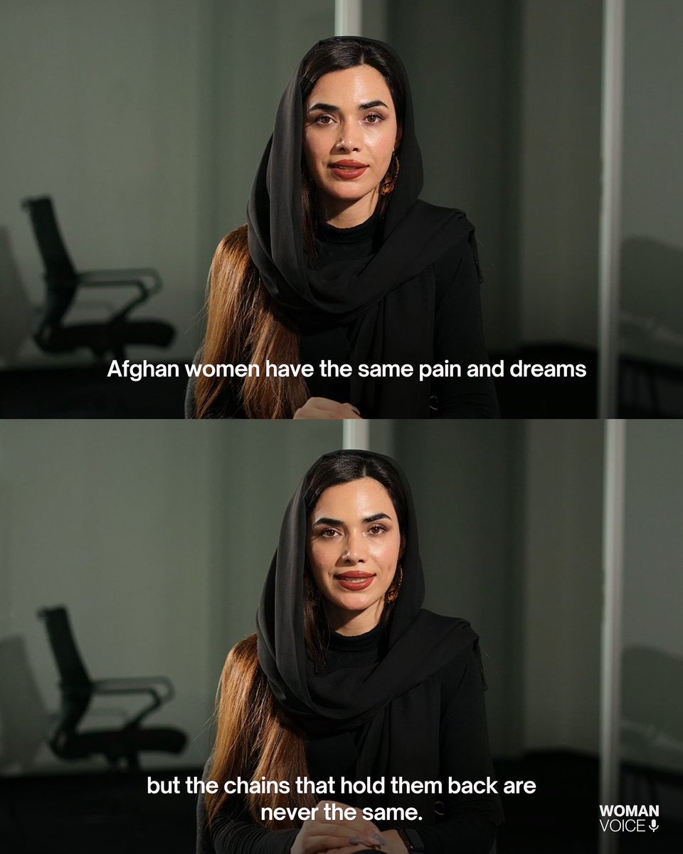 Women for Afghanistan (@womenforafg) on Twitter photo In <a href="/WomenForAfg/">Women for Afghanistan</a> <a href="/WomanPost_org/">Woman Post</a> Interview 🎙️<a href="/wazhmatokhi/">Wazhma Tokhi</a> Said : Afghan women have the same pain and dreams, but the chains that hold them back are never the same.
وژمه توخی گفت: زنان افغان درد و رویاهای مشابهی دارند، اما زنجیرهایی که آنها را عقب نگه داشته است هرگز یکسان نیست. In <a href="/WomenForAfg/">Women for Afghanistan</a> <a href="/WomanPost_org/">Woman Post</a> Interview 🎙️<a href="/wazhmatokhi/">Wazhma Tokhi</a> Said : Afghan women have the same pain and dreams, but the chains that hold them back are never the same.
وژمه توخی گفت: زنان افغان درد و رویاهای مشابهی دارند، اما زنجیرهایی که آنها را عقب نگه داشته است هرگز یکسان نیست.