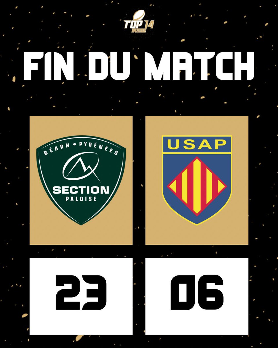 TOP14_inside's tweet image. 𝐅𝐈𝐍 𝐃𝐔 𝐌𝐀𝐓𝐂𝐇

UN SUCCÈS IMPORTANT POUR LE MAINTIEN !!! 🤩

L’USAP va devoir se ressaisir dans les prochaines semaines et grappiller des points ! 

💚🤍 2️⃣3️⃣-6️⃣ ❤️💛

#SPUSAP • #Top14
