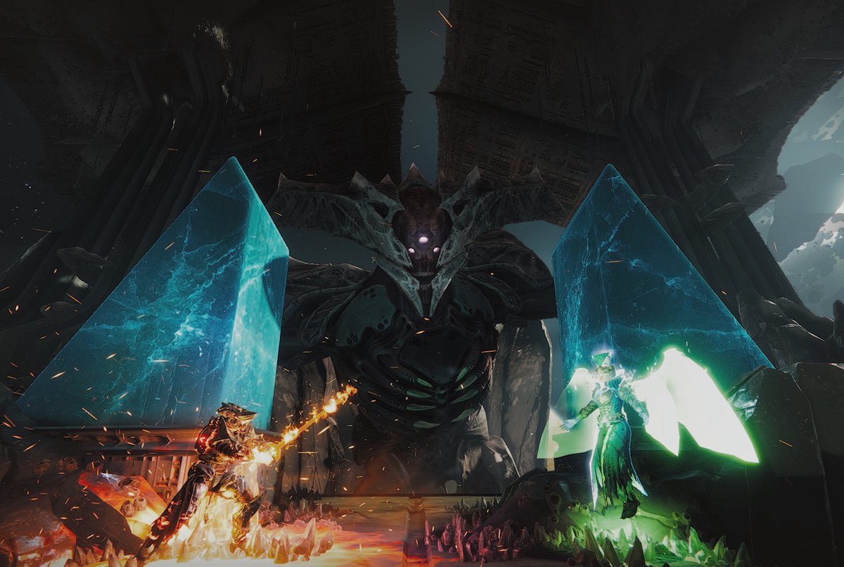 LividGrub_'s tweet photo. Three Hive Gods united in violence, Savathûn - God of Cunning and Lies, Xivu Arath - God of War and Oryx the Taken King

#D2HeresyFashion #Destiny2Fashion @A_dmg04
@BrunoLouviers @MoltenSlowa @asalisbury @Destiny2Team @DestinyTheGame @DestinyGameANZ @A_dmg04 @Cozmo23

Made by:
Flai#3871 - our cameraman
lividgrub#6734 - as Xivu arath
Kelvin#6755 - as Savathun