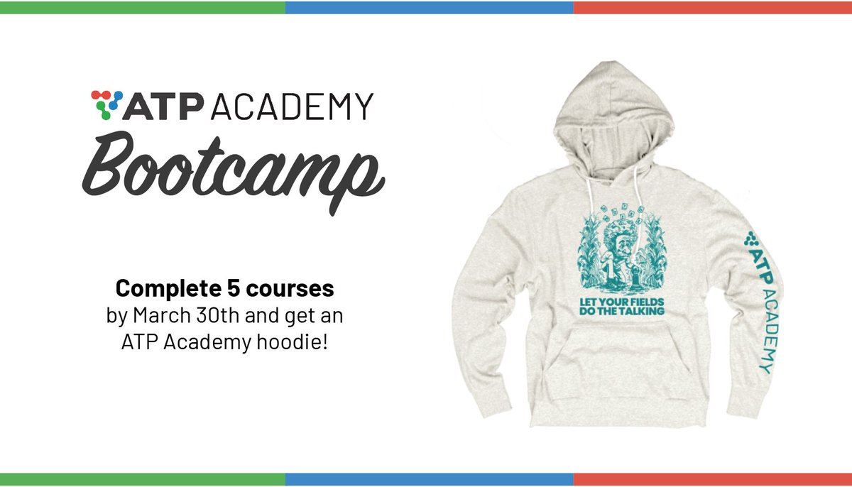 ATP Academy bootcamp is nearing the finish line with all SIX new courses now launched!! Don't forget, if you complete 5 course you can take home an ATP Academy hoodie! Register now: hubs.ly/Q037zrKm0