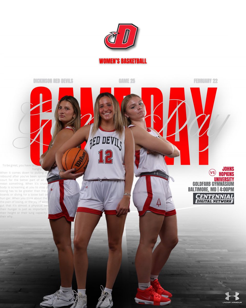It’s GAME DAY‼️👹 

Today is our last regular season game. We hit the road to travel and play against conference opponent Johns Hopkins University Blue Jays. Tip-off is set for 4:00PM. Links to tune in are in the bio! #rolldevs
