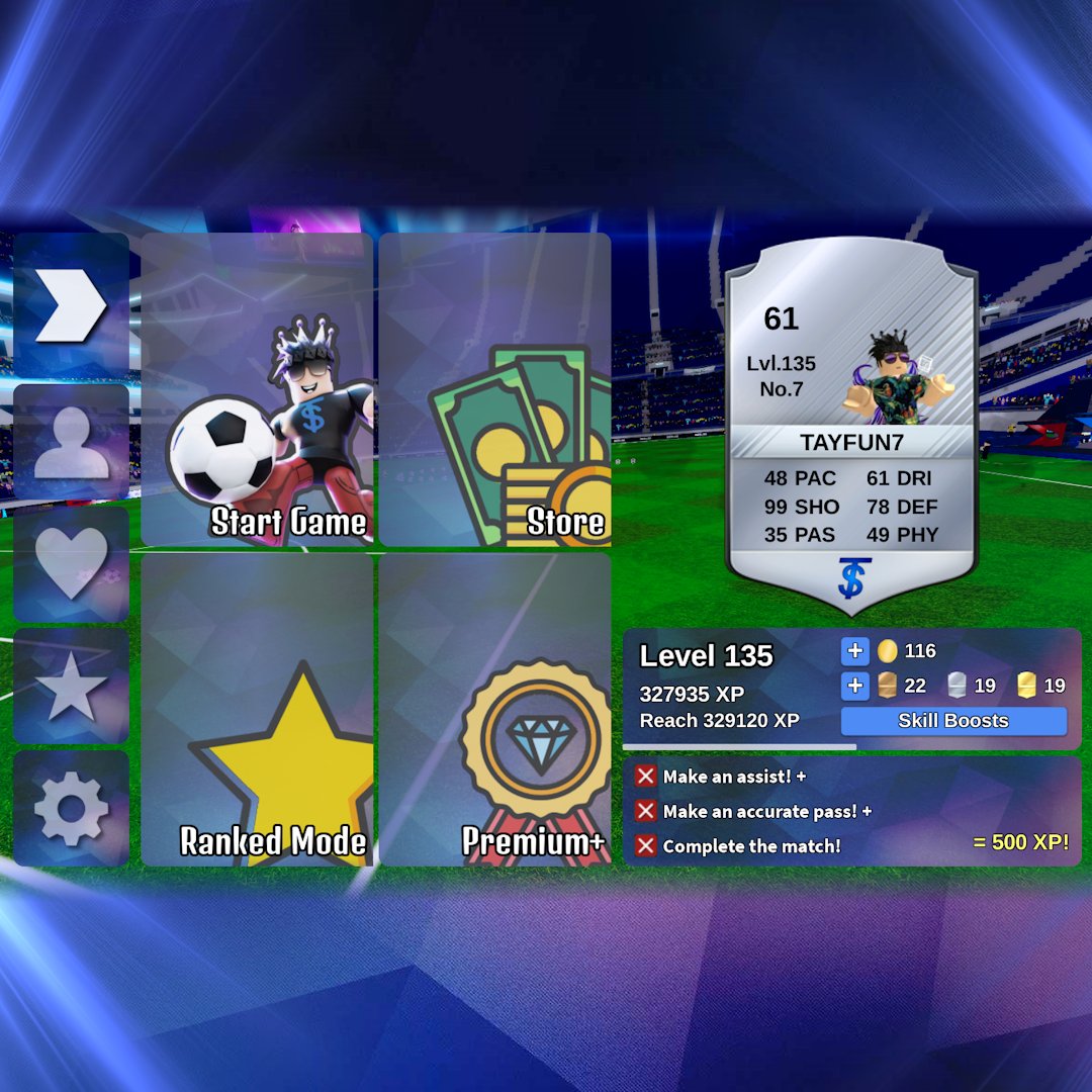 🚀 Sleek. Smooth. Game-ready. Check out the fresh new menu in TPS: Ultimate Soccer! 🔥

⚽ Play! roblox.com/games/5783581/…

#Roblox #RobloxDev #RobloxSoccer #RobloxFootball #RobloxSimulation