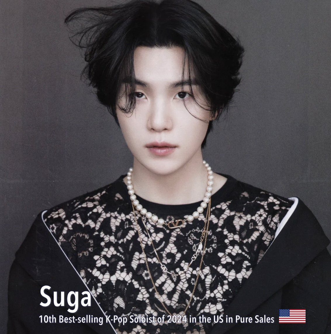 WORLDMUSICAWARD's tweet photo. #SUGA was the 10th Best-selling K-Pop Soloist of 2024  in the US in pure sales!💪🔟🔝💰🇰🇷👨‍🎤2⃣0⃣2⃣4⃣🇺🇸🔥👑💜 https://t.co/FLGuhp6uQS
