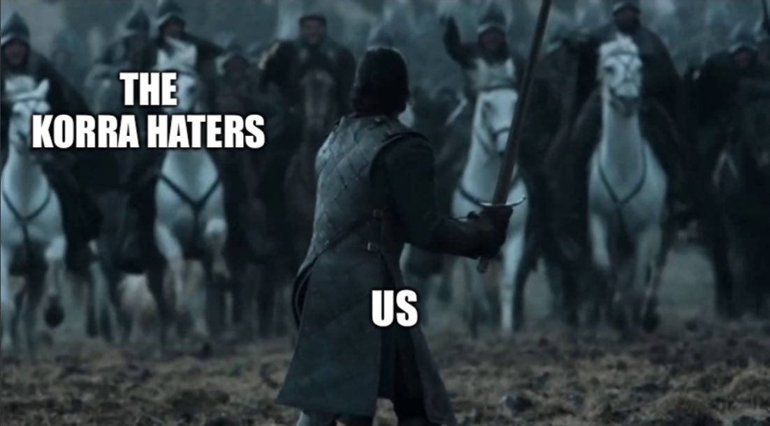 korraandthekrew's tweet photo. How it feels to be a Korra stan https://t.co/X7wzPA6UEq