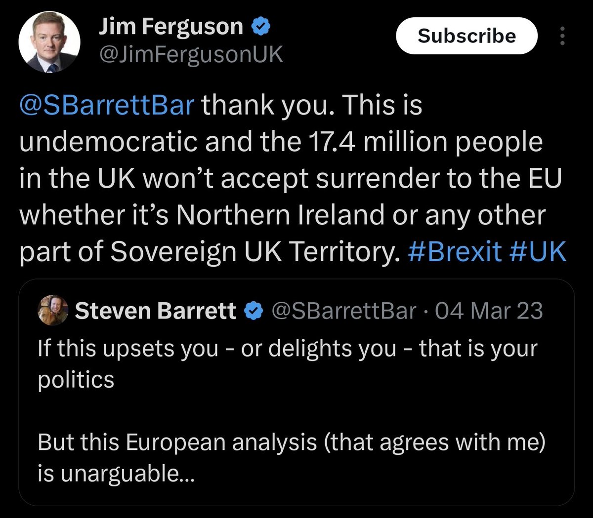 Here's fellow Ballymun-Finglas Councillor, Gavin Pepper, meeting Jim Ferguson - British fascist + loyalist who defends those who murdered and terrorised our people in the North as well as others around the world

Gavin has described himself as a patriot. We ask of where? 🇬🇧
