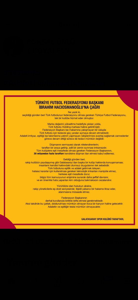 Adil, objektif ve hakkaniyetli bir yönetim bekliyoruz.