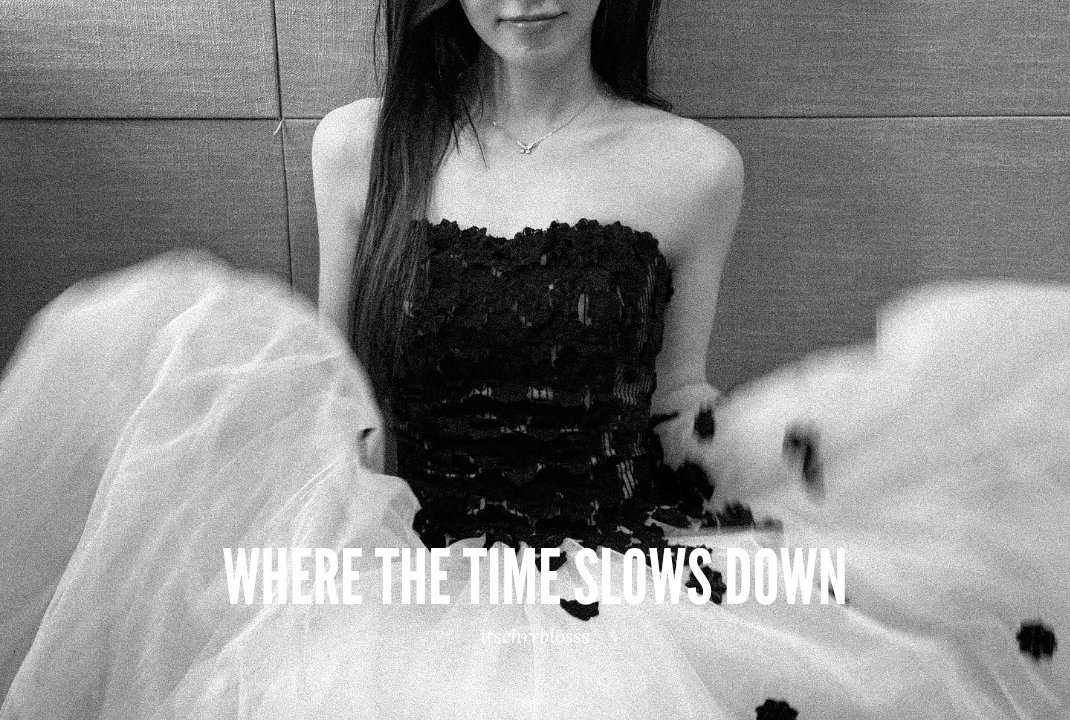 ; where the time slows down
wenyeol one shot
written by. el