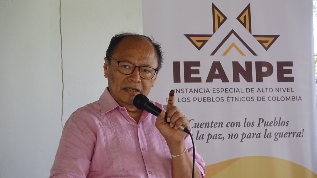 IEANPE_'s tweet photo. #IEANPEComunica 📢|| Seguimos en el Resguardo Marcelino Tascón con el macroencuentro territorial en #Valparaíso- Antioquia. 

Nuestro secretario General @ArmandoWayuu, explicó que producto al #CapítuloÉtnico, las instituciones del Estado han contado con la presencia e incidencia de líderes étnicos.