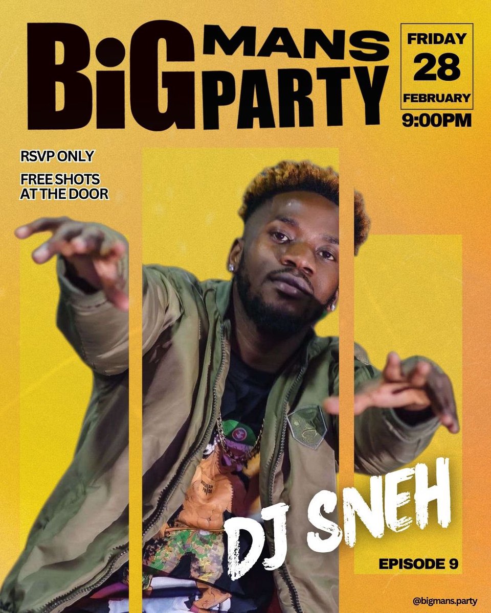 Bigmansparty's tweet photo. Meet our Deejayβs π₯π― #Bigmansparty #Weoutsidetoplay Feb 28th π¬π§ https://t.co/AdXJ2jfpVW