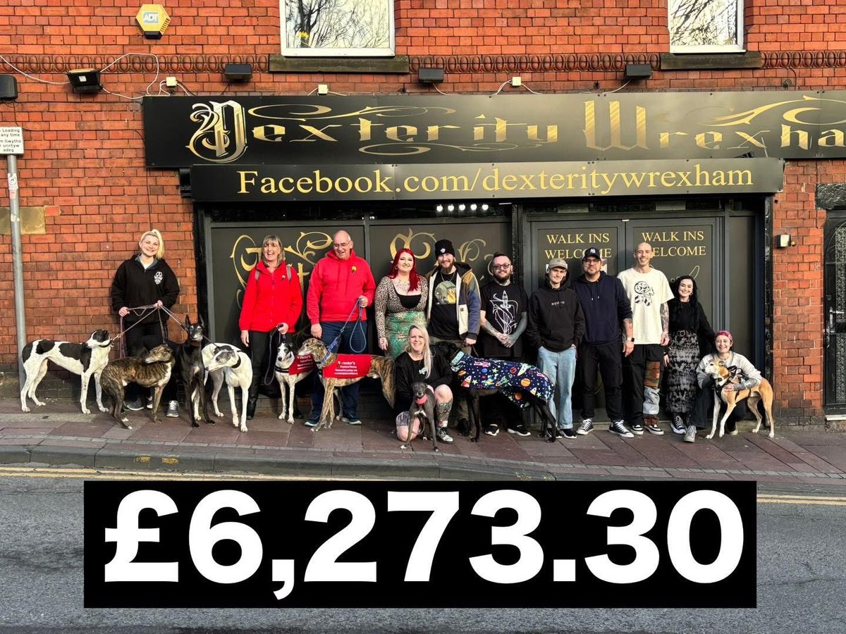 hectorsgrescue's tweet photo. A MASSIVE thank you to Dexterity in Wrexham and to everyone who came down and supported it. We are absolutely blown away by you all. @wrexham https://t.co/geEtQtrRi3