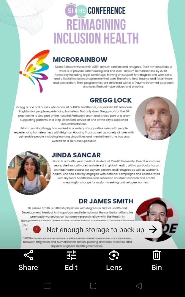 Honoured to be asked to run a workshop today <a href="/ucl/">UCL</a> student inclusion health society conference about <a href="/archhealthcic/">Arch Health CIC</a> services and the collaborative approach to #homeless #healthcare in #Brighton..really good programme and speakers #thinkgloballyactlocally