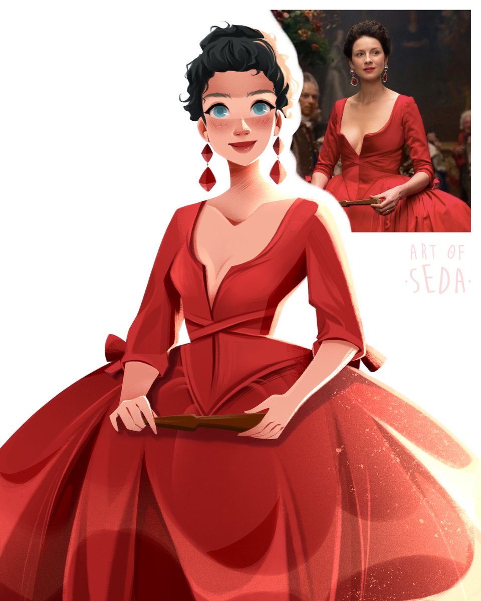artofseda's tweet photo. Claire in her red dress in Paris! ✨ I watched all episodes till the end of first part of 7th season, it’s hard to wait Netflix release the next episodes. 🫠

You can watch the whole drawing process of this piece on my Patreon, link in bio. 🎬 #outlander #clairefraser #fanart https://t.co/Uonn9xCZHh