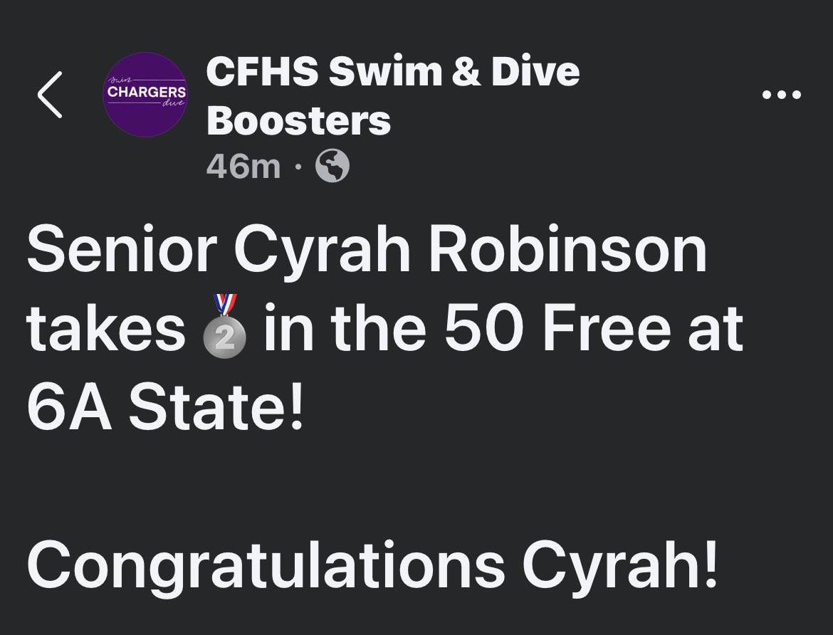 FulshearABC's tweet photo. More exciting news from the pool!
Congratulations Cyrah on swimming your way to a STATE MEDAL! We are very proud of you! 
#SheSwimsFAST
#UILState2025
@lcisdathletics @Coach_Kowalski @fbheraldsports @WeAreFu1shear @Fulshear_HS https://t.co/00WumYnUp2