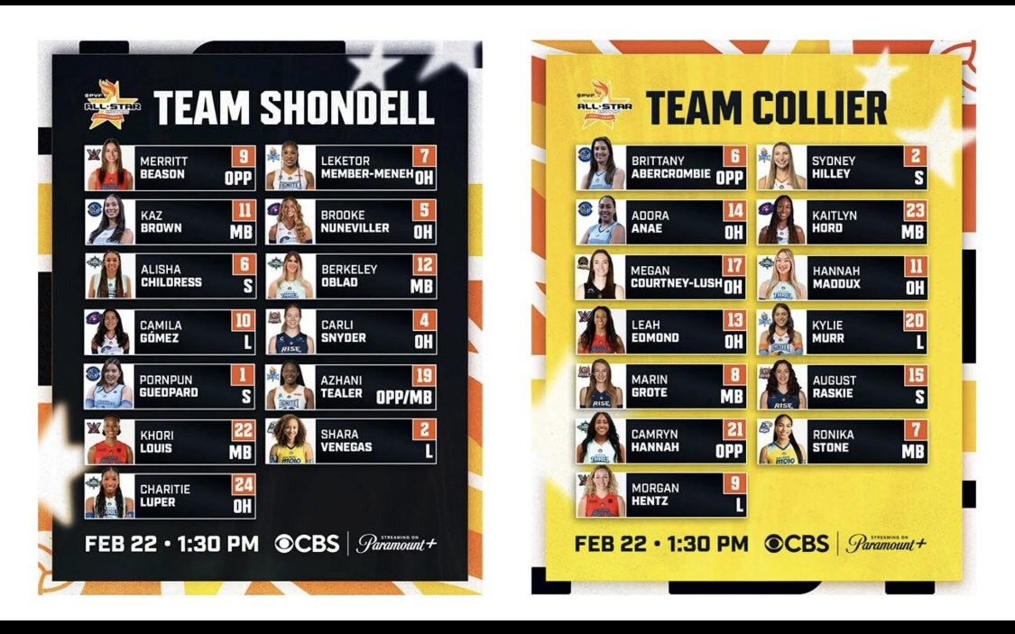 You can catch former Utes Adora Anae <a href="/anaealator/">Adora Anae</a> and Berkley Oblad <a href="/berkeleydawn/">Berkeley Oblad</a>  in the first ever PVF (Professional Volleyball League) All-Star a match on CBS today at 11:30amMT / 2:30pmET. Proud of these two representing the #Utes &amp; excelling in #ProfessionalVolleyball 🙌🏼🏐