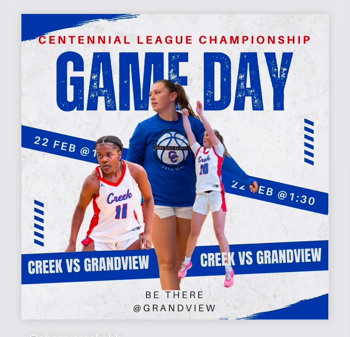 A’Neya Chambers (@aneyazchambers) on Twitter photo Centennial League Championship game!
Let’s Go <a href="/cchswbball/">Cherry Creek Girls Basketball</a>
1:30 p.m @ <a href="/GHSWolvesGBball/">GHS Wolves Girls BB</a> Centennial League Championship game!
Let’s Go <a href="/cchswbball/">Cherry Creek Girls Basketball</a>
1:30 p.m @ <a href="/GHSWolvesGBball/">GHS Wolves Girls BB</a>
