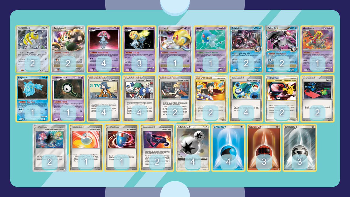 Updated Regigias 2010
List:  Is mine, but heavily influenced from Noah Sakadjian and Aaron Friedman.  

Palkia lets you Pixie lock consistently and helps the Donphan match up.

TSD is not mandatory and Rescue is fine in the spot.  

*Dropped Uxie X for 4th Uxie.