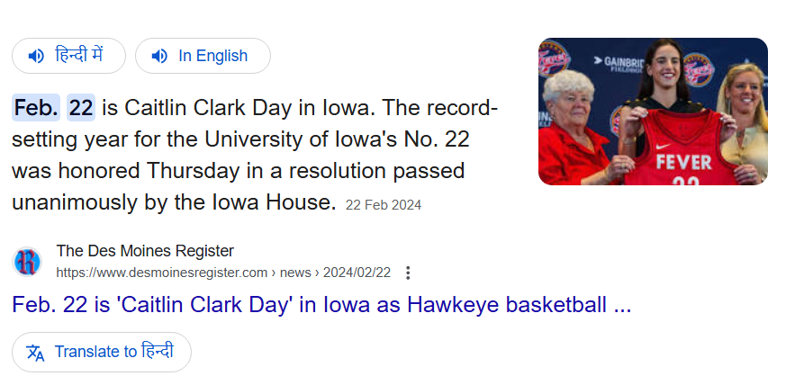 Happy Caitlin Clark Day