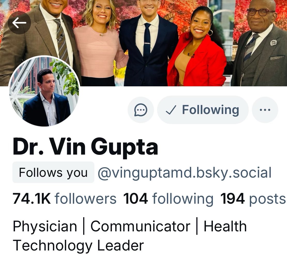 welcome to the party <a href="/drsanjaygupta/">Dr. Sanjay Gupta</a>!
if you'd like to follow this important feed over in the "Good Place," here you go!
And if you'd like to: Follow and you'll be on blast.