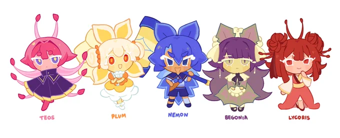 drew my ocs in the cookie run artstyle !