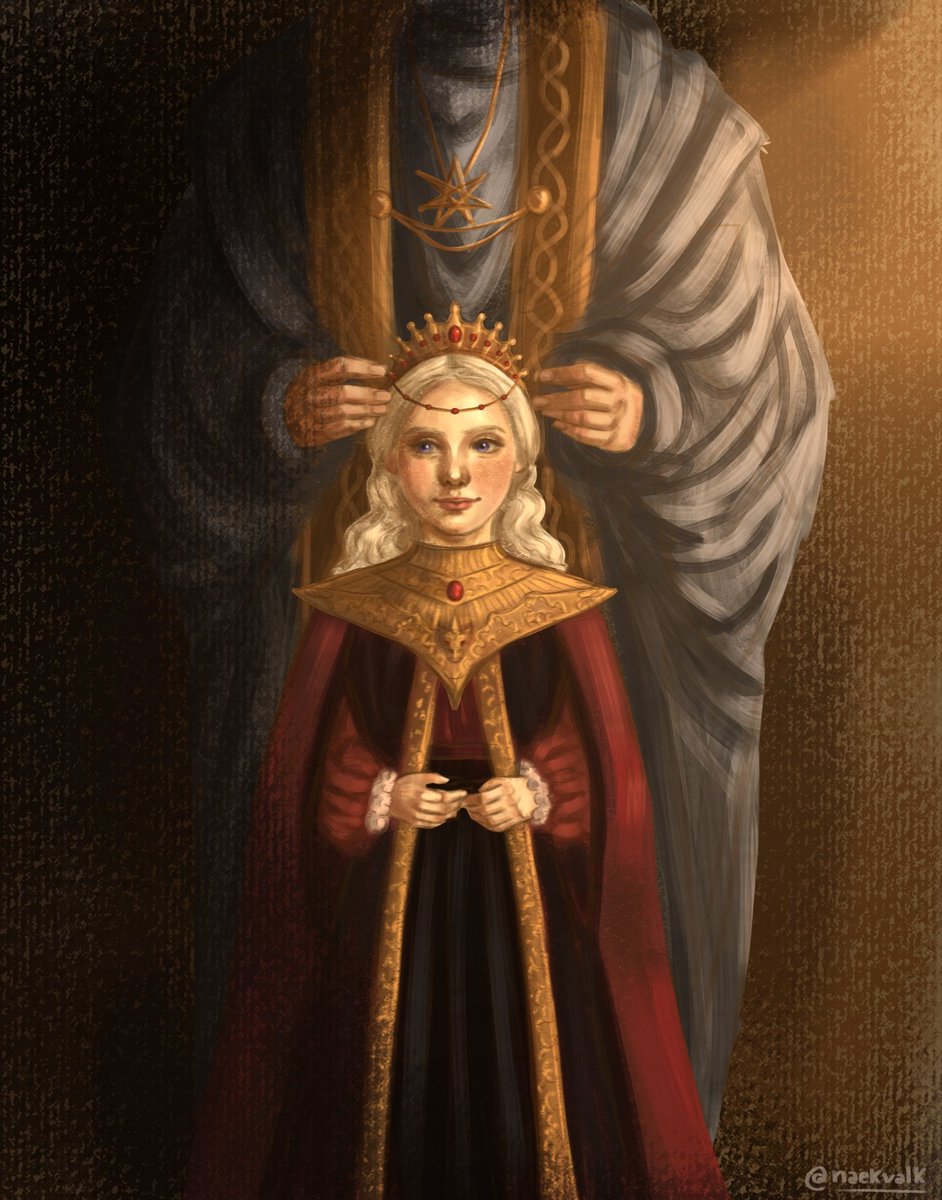 nashavalla's tweet photo. «105 d.c, Rhaenyra Targaryen es coronada como princesa de Dragonstone y heredera al trono de hierro»

#asoiaffanart #asoiaf #rhaenyratargaryen #artwork https://t.co/PX4nKjEWft