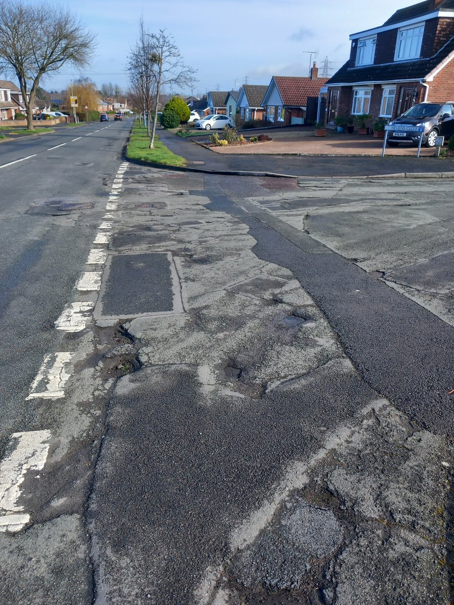 Let's play a game....what response will residents recieve when asking the tory county council, for this junction to be resurfaced?